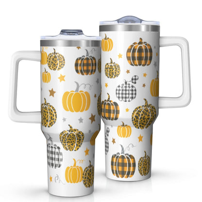 1pc nutcracker 40oz Tumbler with Straw & Handle - Insulated Stainless - Reusable Stainless Steel Cup