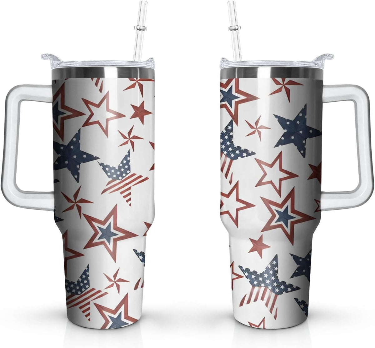 40oz Easter Bunny Tumbler with Handle and Straw, Rabbit Stainless Steel - Leakproof Insulated Water Bottle