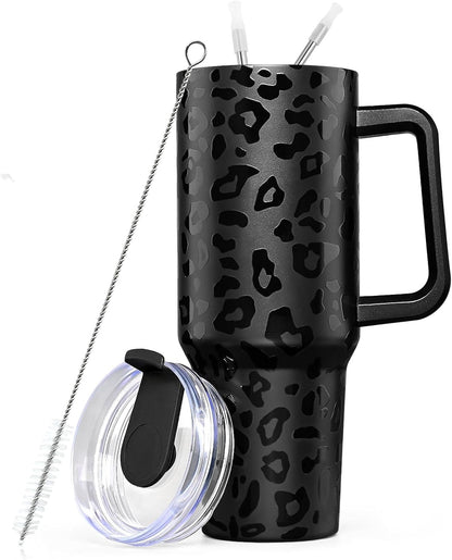 40oz Tumbler with Handle, Stainless Steel Insulated Travel Tumbler with Lid - Insulated Travel Tumbler Cup