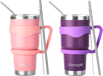 Ezprogear 30 oz 2 Pack Stainless Steel Tumbler Double Wall Travel - Insulated Travel Coffee Mug
