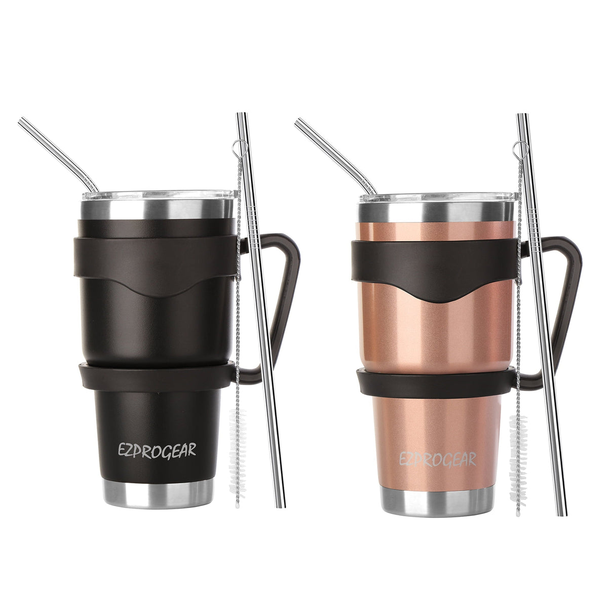 Ezprogear 30 oz 2 Pack Stainless Steel Tumbler Double Wall Travel - Insulated Travel Coffee Mug