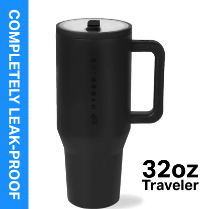 HydroJug Traveler 32 oz Water Bottle, Stainless Steel Insulated Tumbler - Leakproof Insulated Water Bottle