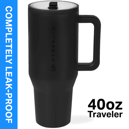 HydroJug Traveler 40 oz Water Bottle, Stainless Steel Insulated Tumbler - Leakproof Insulated Water Bottle