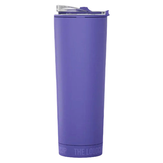 Loud Cup 23 oz Tumbler + Stadium Horn with Slide-Close Lid (Royal Purple) - Double-WallCup Reusable Water Bottle Coffee Travel Mug - Worlds Loudest Cup for Game Day