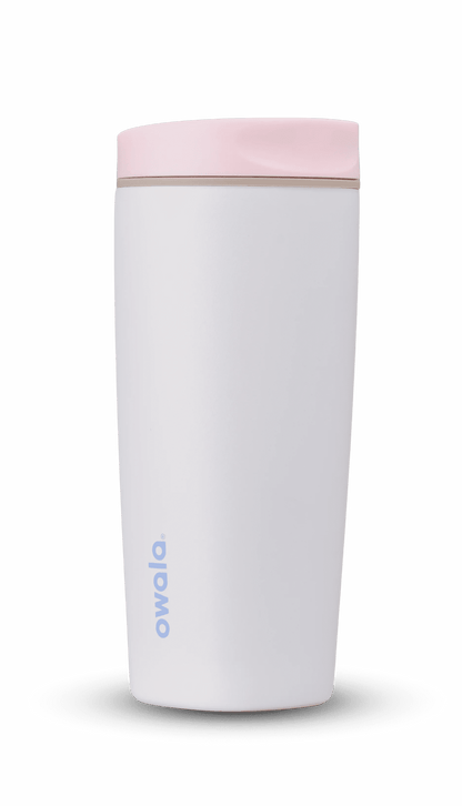 Owala SmoothSip Stainless Steel Coffee Tumbler, 20oz, Cotton Candy Sky - Insulated Travel Tumbler Cup