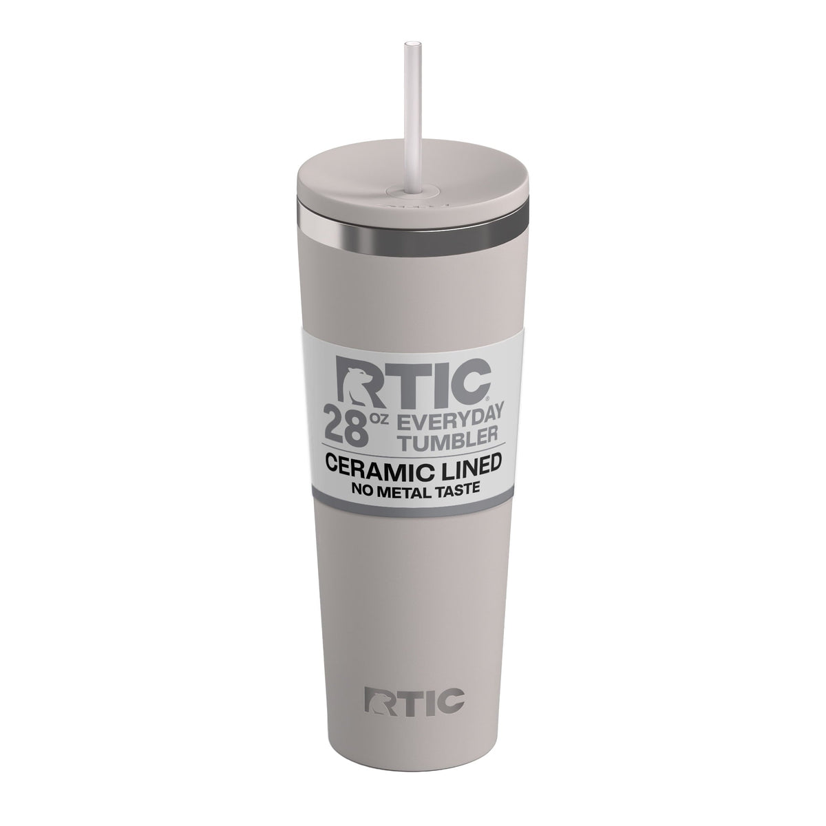 RTIC 28 oz Ceramic Lined Everyday Tumbler, Spill-Resistant Straw Lid, Marine - Insulated Travel Tumbler Cup
