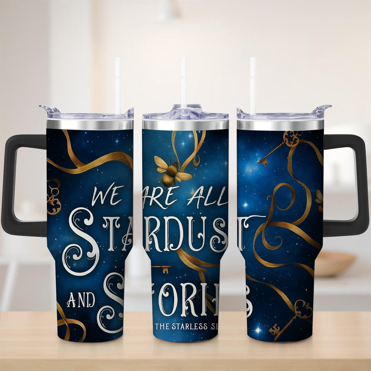 Starry Night We Are All Stardust Stainless Steel Tumbler, 40oz - Insulated Travel Tumbler Cup